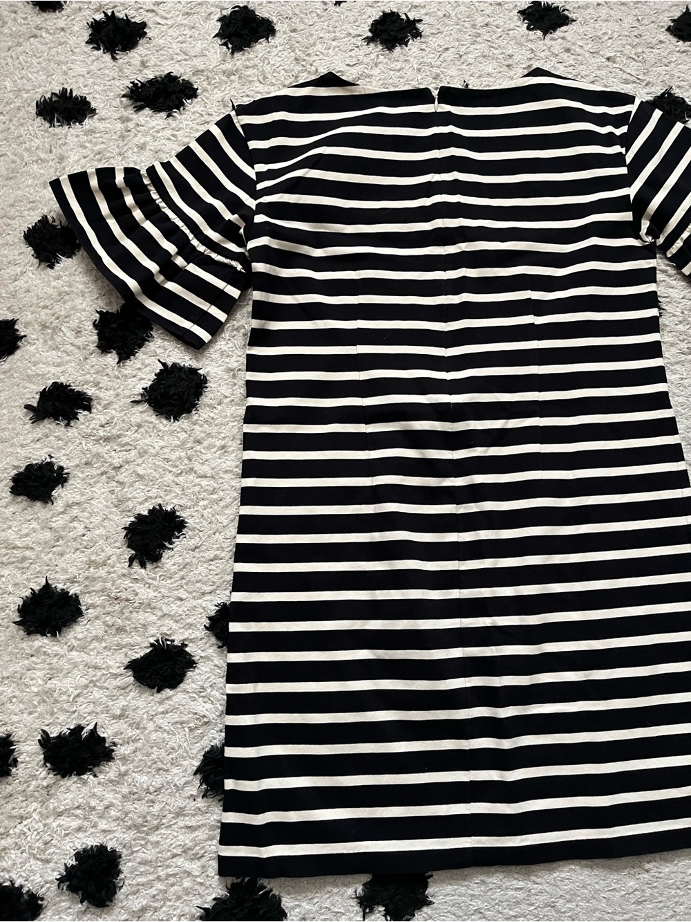 J Crew size Medium striped short sleeve Black & White Striped Cotton Dress - Picture 10 of 10